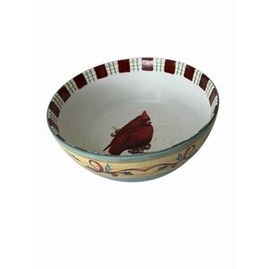 Lenox Winter Greetings Everyday Cardinal Dish Bowl 7"